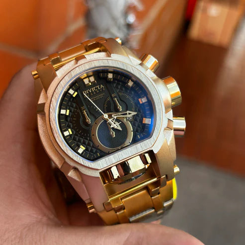 RELOJ INVICTA ZEUS TITANIO DORADO NEGRO - EDICION LIMITADA