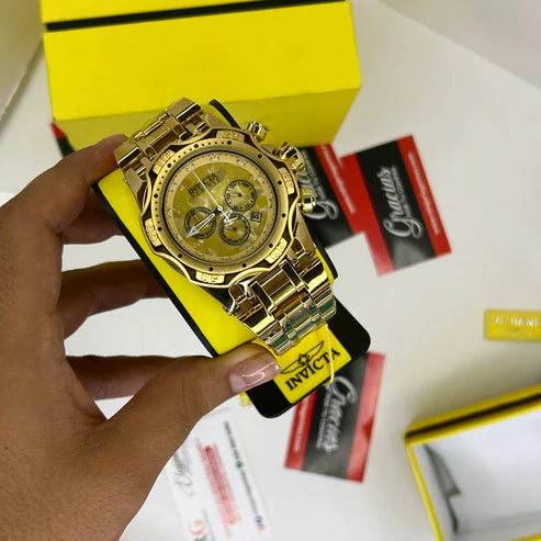 RELOJ INVICTA RESERVE DORADO - DISENO ICONICO QUE REFLEJA LUJO