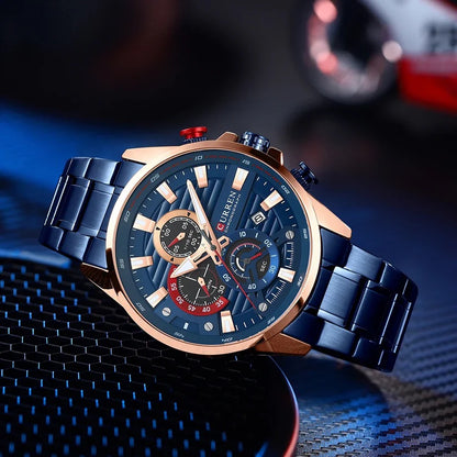 RELOJ CURREN EXECUTIVE 8415 AZUL COBRE - ELEGANCIA QUE IMPONE PRESENCIA (ORIGINAL)