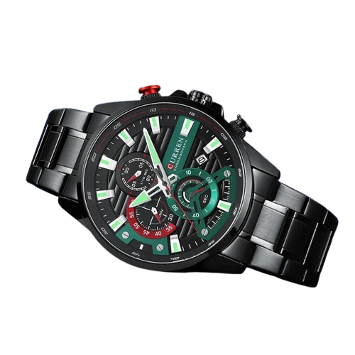 RELOJ CURREN 8415 NEGRO VERDE - PRESENCIA QUE IMPONE (ORIGINAL)