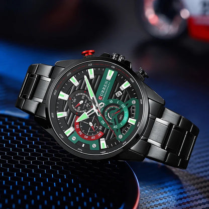 RELOJ CURREN EXECUTIVE 8415 NEGRO VERDE - ELEGANCIA QUE IMPONE PRESENCIA (ORIGINAL)