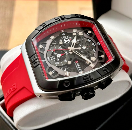 RELOJ CURREN GRAND PRIX 8442 ROJO - VELOCIDAD, PRECISIÓN Y PRESENCIA EN TU MUÑECA (ORIGINAL)