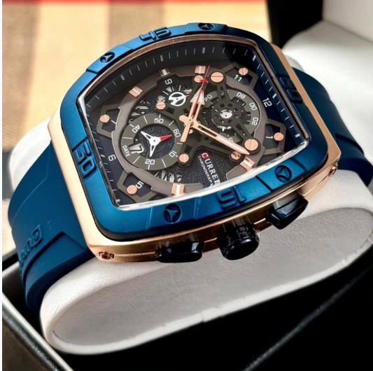 RELOJ CURREN GRAND PRIX 8442 AZUL - VELOCIDAD, PRECISIÓN Y PRESENCIA EN TU MUÑECA (ORIGINAL)