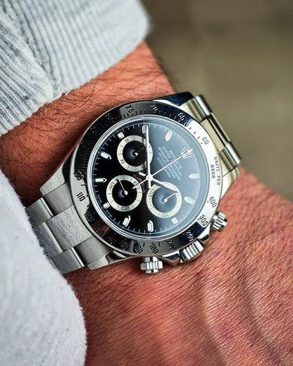 ROLEX DAYTONA CHRONOMASTER PLATEADO NEGRO - PRECISIÓN, ESTILO Y PRESENCIA DE ALTO NIVEL