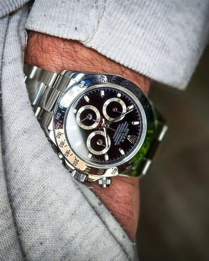 ROLEX DAYTONA CHRONOMASTER PLATEADO NEGRO - PRECISIÓN, ESTILO Y PRESENCIA DE ALTO NIVEL