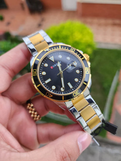 RELOJ CURREN STEEL URBAN 8388 ORIGINAL BICOLOR NEGRO - ELEGANCIA CASUAL PARA EL DIA A DIA