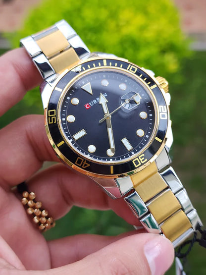 RELOJ CURREN STEEL URBAN 8388 ORIGINAL BICOLOR NEGRO - ELEGANCIA CASUAL PARA EL DIA A DIA