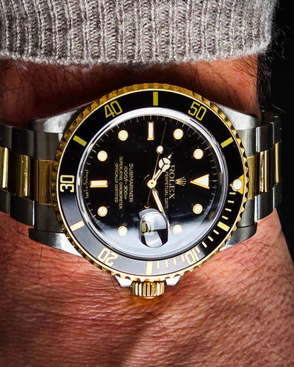 ROLEX SUBMARINER ESTILO PREMIUM BICOLOR NEGRO - SOFISTICACIÓN ACCESIBLE PARA ELEVAR TU ESTILO TODOS LOS DÍAS