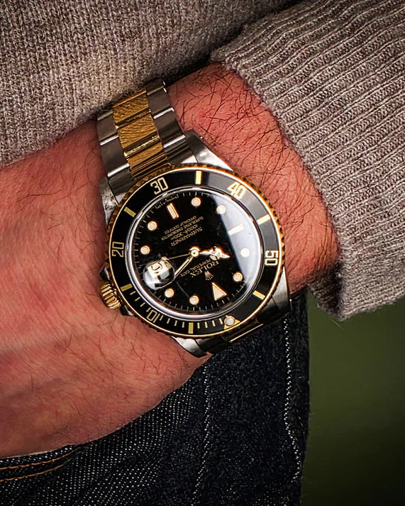 ROLEX SUBMARINER ESTILO PREMIUM BICOLOR NEGRO - SOFISTICACIÓN ACCESIBLE PARA ELEVAR TU ESTILO TODOS LOS DÍAS