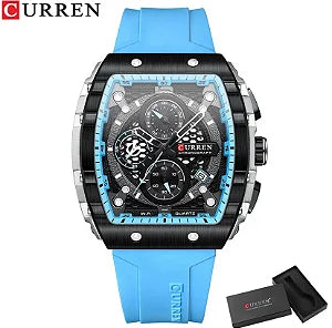 RELOJ CURREN GRAND PRIX 8442 AZUL CELESTE - VELOCIDAD, PRECISIÓN Y PRESENCIA EN TU MUÑECA (ORIGINAL)