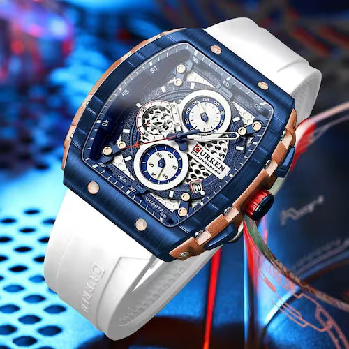 RELOJ CURREN GRAND PRIX 8442 BLANCO - VELOCIDAD, PRECISIÓN Y PRESENCIA EN TU MUÑECA (ORIGINAL)