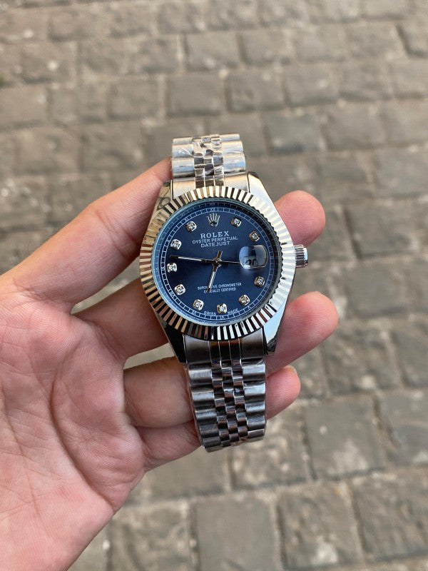 ROLEX NEW EDITION DATEJUST PRESIDENCIAL PLATEADO AZUL - IMPERIAL CLASSIC OYSTER