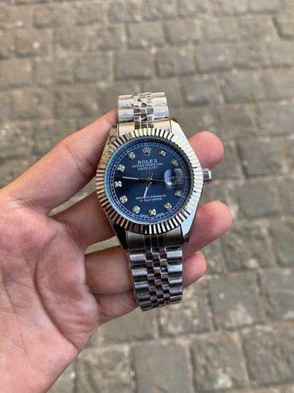 ROLEX NEW EDITION DATEJUST PRESIDENCIAL PLATEADO AZUL - IMPERIAL CLASSIC OYSTER