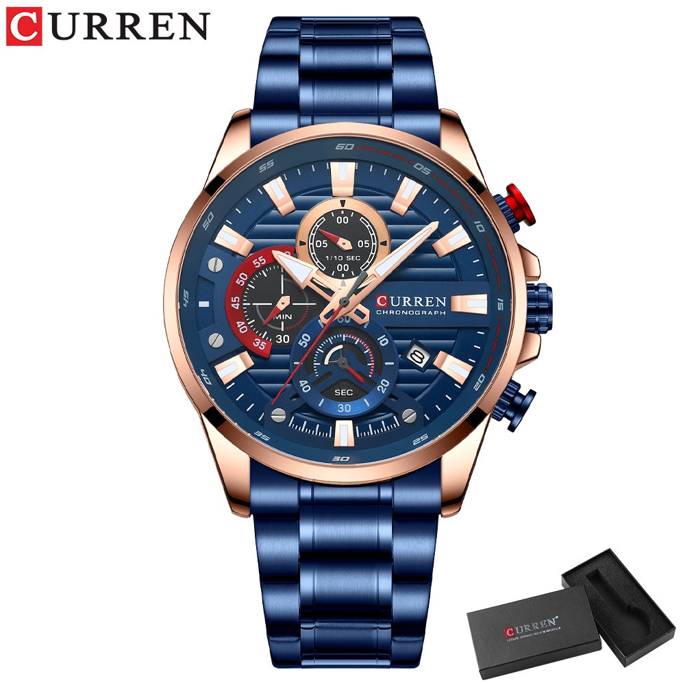 RELOJ CURREN EXECUTIVE 8415 AZUL COBRE - ELEGANCIA QUE IMPONE PRESENCIA (ORIGINAL)