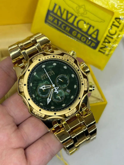 RELOJ INVICTA RESERVE DORADO VERDE - DISENO ICONICO QUE REFLEJA LUJO