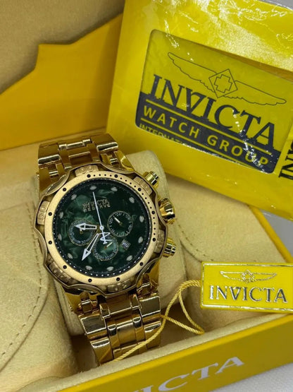 RELOJ INVICTA RESERVE DORADO VERDE - DISENO ICONICO QUE REFLEJA LUJO