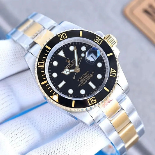 RELOJ ROLEX SUBMARINER PREMIUM INSPIRED BICOLOR NEGRO - SOFISTICACIÓN, ELEGANCIA Y FUNCIONALID