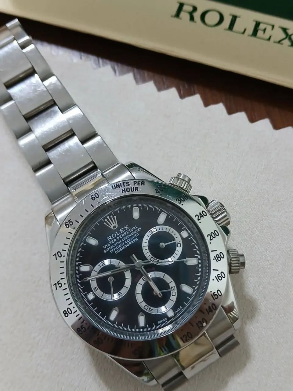 ROLEX DAYTONA CHRONOMASTER PLATEADO NEGRO - PRECISIÓN, ESTILO Y PRESENCIA DE ALTO NIVEL
