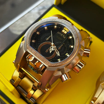 RELOJ INVICTA ZEUS TITANIO DORADO NEGRO - EDICION LIMITADA