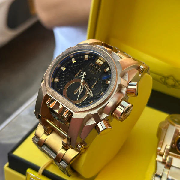RELOJ INVICTA ZEUS TITANIO DORADO NEGRO - EDICION LIMITADA