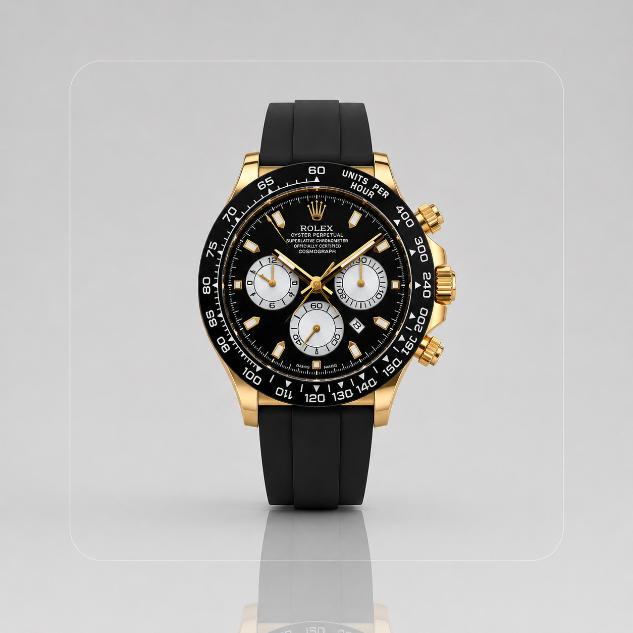 ROLEX DAYTONA OYSTERFLEX GOMA NEGRO/DORADO - PRESENCIA QUE IMPONE Y ESTILO DE ALTO NIVEL