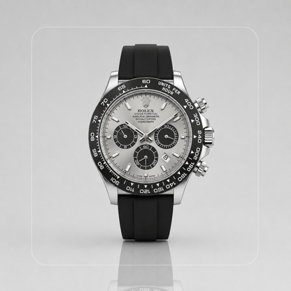 ROLEX DAYTONA OYSTERFLEX GOMA PLATEADO - PRESENCIA QUE IMPONE Y ESTILO DE ALTO NIVEL