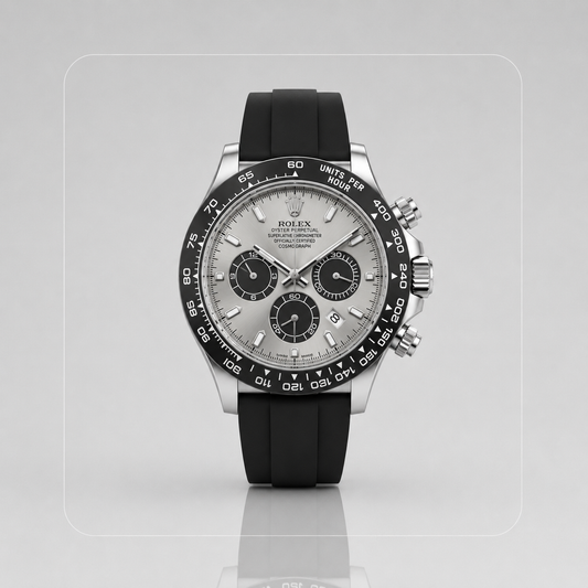 ROLEX DAYTONA OYSTERFLEX GOMA PLATEADO - PRESENCIA QUE IMPONE Y ESTILO DE ALTO NIVEL