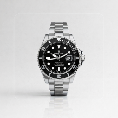 RELOJ ROLEX SUBMARINER PREMIUM INSPIRED PLATEADO/NEGRO - SOFISTICACIÓN, ELEGANCIA Y FUNCIONALID
