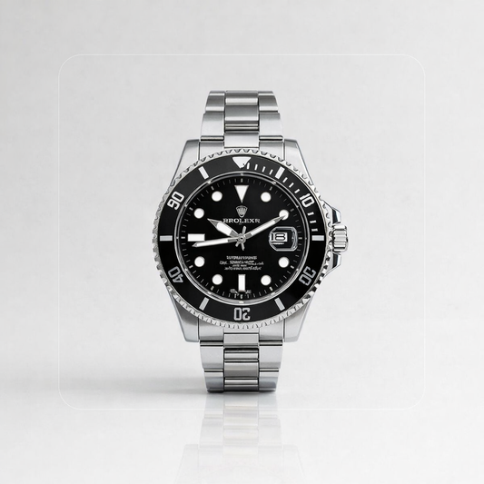 RELOJ ROLEX SUBMARINER PREMIUM INSPIRED PLATEADO/NEGRO - SOFISTICACIÓN, ELEGANCIA Y FUNCIONALID