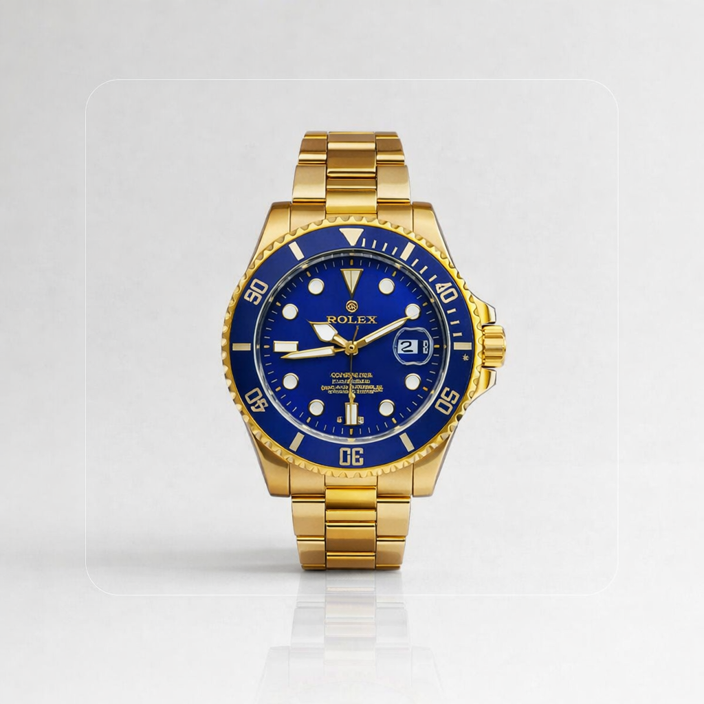 RELOJ ROLEX SUBMARINER PREMIUM INSPIRED DORADO/AZUL - SOFISTICACIÓN, ELEGANCIA Y FUNCIONALID
