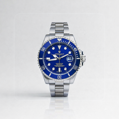 RELOJ ROLEX SUBMARINER PREMIUM INSPIRED PLATEADO/AZUL - SOFISTICACIÓN, ELEGANCIA Y FUNCIONALID