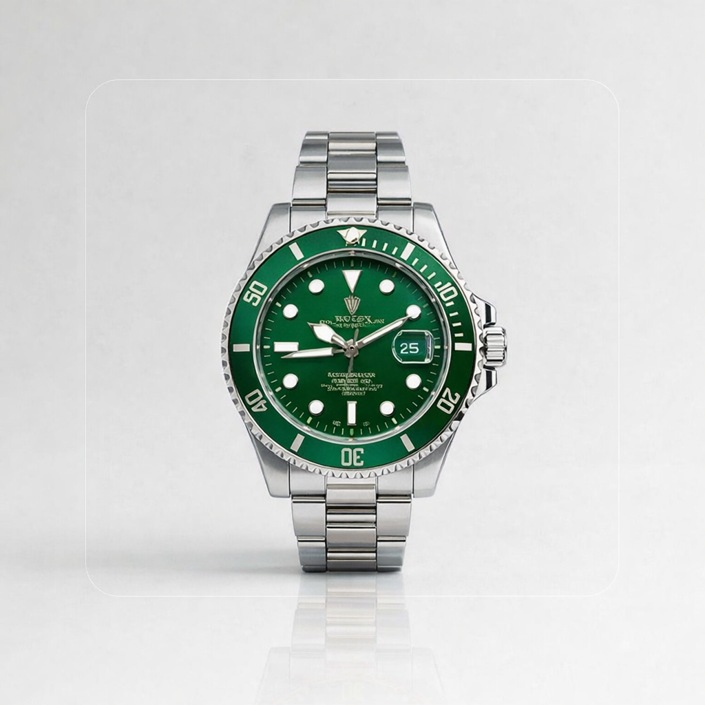 RELOJ ROLEX SUBMARINER PREMIUM INSPIRED PLATEADO/VERDE - SOFISTICACIÓN, ELEGANCIA Y FUNCIONALID
