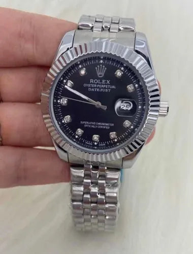 ROLEX NEW EDITION DATEJUST PRESIDENCIAL PLATEADO NEGRO - IMPERIAL CLASSIC OYSTER