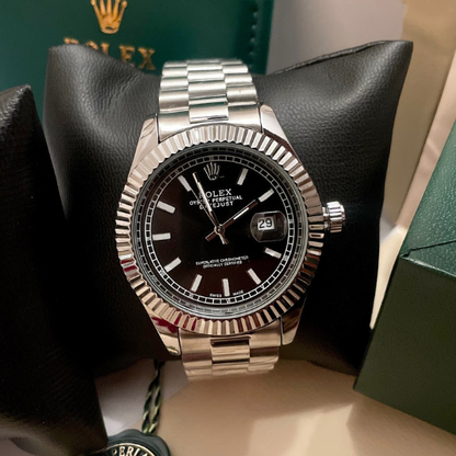 ROLEX NEW EDITION DATEJUST PRESIDENCIAL PLATEADO/NEGRO - IMPERIAL CLASSIC OYSTER