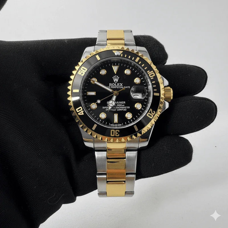 RELOJ ROLEX SUBMARINER PREMIUM INSPIRED BICOLOR NEGRO - SOFISTICACIÓN, ELEGANCIA Y FUNCIONALID