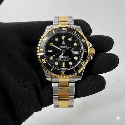 RELOJ ROLEX SUBMARINER PREMIUM INSPIRED BICOLOR NEGRO - SOFISTICACIÓN, ELEGANCIA Y FUNCIONALID