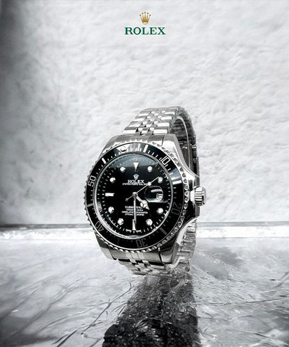 ROLEX SUBMARINER ESTILO PREMIUM PLATEADO NEGRO - ELEGANCIA ATEMPORAL CON ESTUCHE DE LUJO