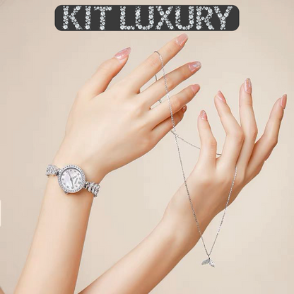 KIT LUXURY DAMA RELOJ - ELEGANCIA Y GLAMOUR EN UN SOLO SET