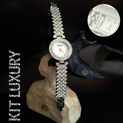 KIT LUXURY DAMA RELOJ - ELEGANCIA Y GLAMOUR EN UN SOLO SET