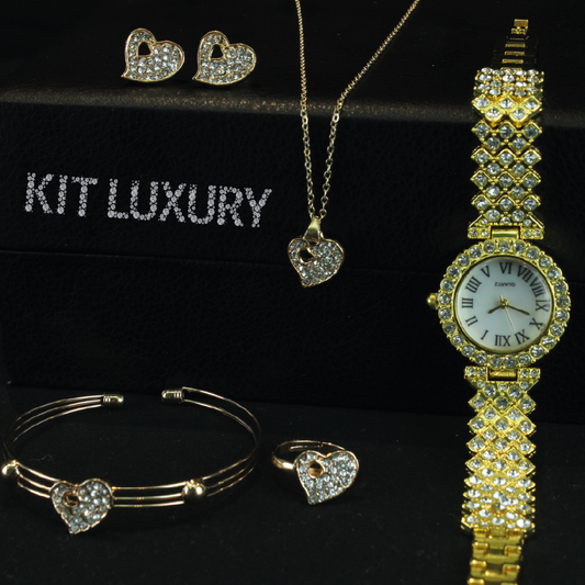 KIT LUXURY DAMA RELOJ - ELEGANCIA Y GLAMOUR EN UN SOLO SET