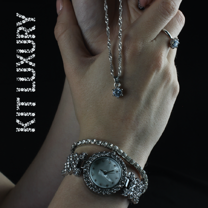 KIT LUXURY DAMA RELOJ - ELEGANCIA Y GLAMOUR EN UN SOLO SET