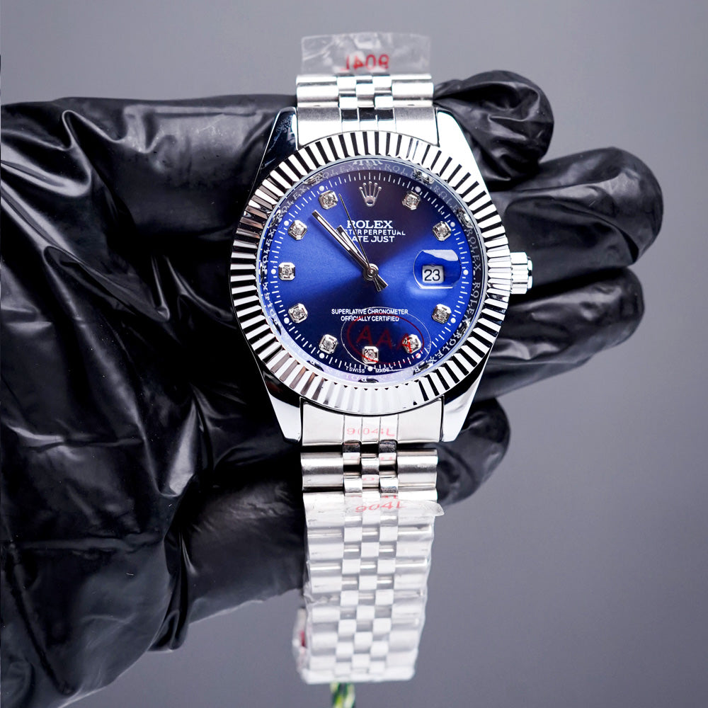 ROLEX NEW EDITION DATEJUST PRESIDENCIAL PLATEADO AZUL - IMPERIAL CLASSIC OYSTER
