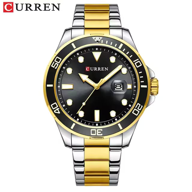 RELOJ CURREN STEEL URBAN 8388 ORIGINAL BICOLOR NEGRO - ELEGANCIA CASUAL PARA EL DIA A DIA