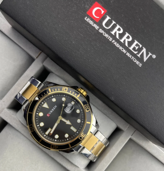 RELOJ CURREN STEEL URBAN 8388 ORIGINAL BICOLOR NEGRO - ELEGANCIA CASUAL PARA EL DIA A DIA