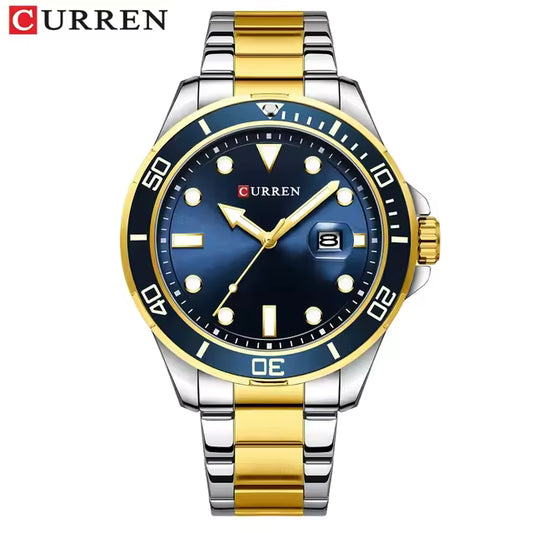 RELOJ CURREN STEEL URBAN 8388 ORIGINAL BICOLOR AZUL - ELEGANCIA CASUAL PARA EL DIA A DIA