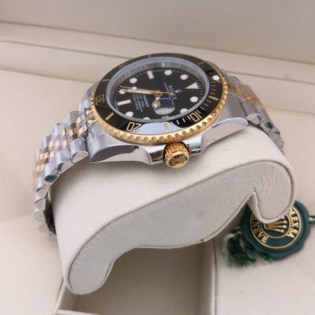 ROLEX SUBMARINER ESTILO PREMIUM BICOLOR NEGRO - ELEGANCIA ATEMPORAL CON ESTUCHE DE LUJO