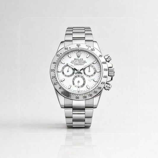 ROLEX DAYTONA CHRONOMASTER PLATEADO - PRECISIÓN, ESTILO Y PRESENCIA DE ALTO NIVEL