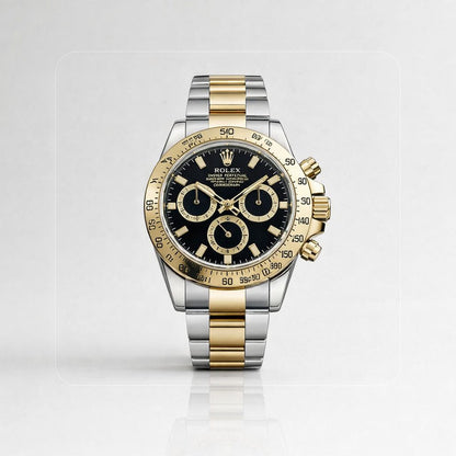 ROLEX DAYTONA CHRONOMASTER BICOLOR NEGRO - PRECISIÓN, ESTILO Y PRESENCIA DE ALTO NIVEL