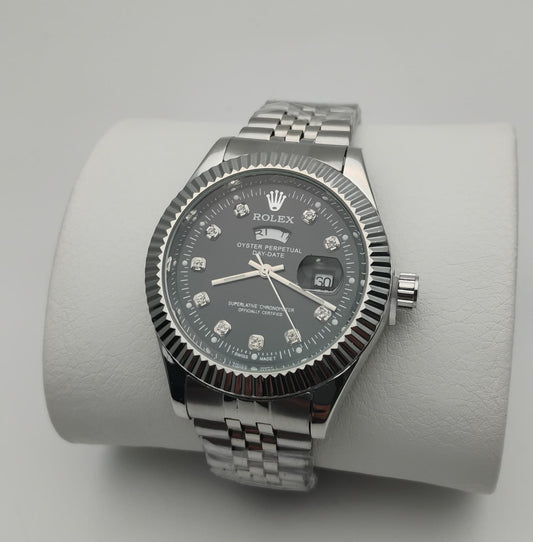 ROLEX NEW PRESIDENCIAL PLATEADO/NEGRO - IMPERIAL CLASSIC OYSTER