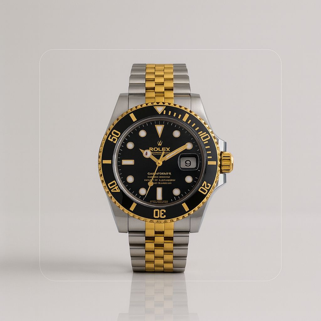 ROLEX SUBMARINER ESTILO PREMIUM BICOLOR NEGRO - ELEGANCIA ATEMPORAL